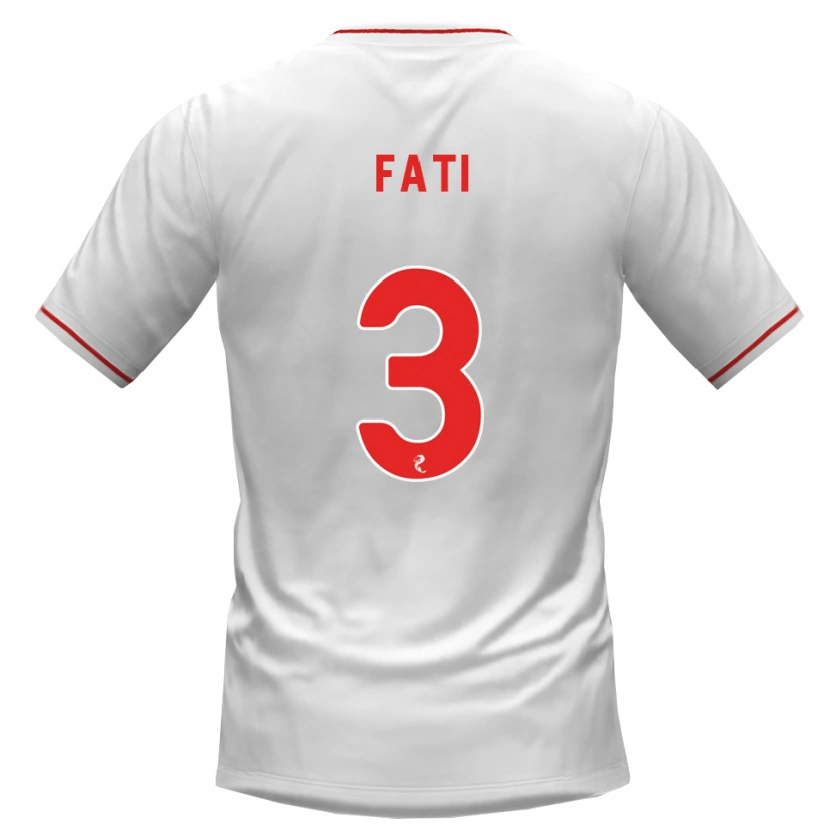 Danxen Donna Maglia Babacar Fati #3 Rosso Bianco Kit Gara Away 2026/27 Maglietta