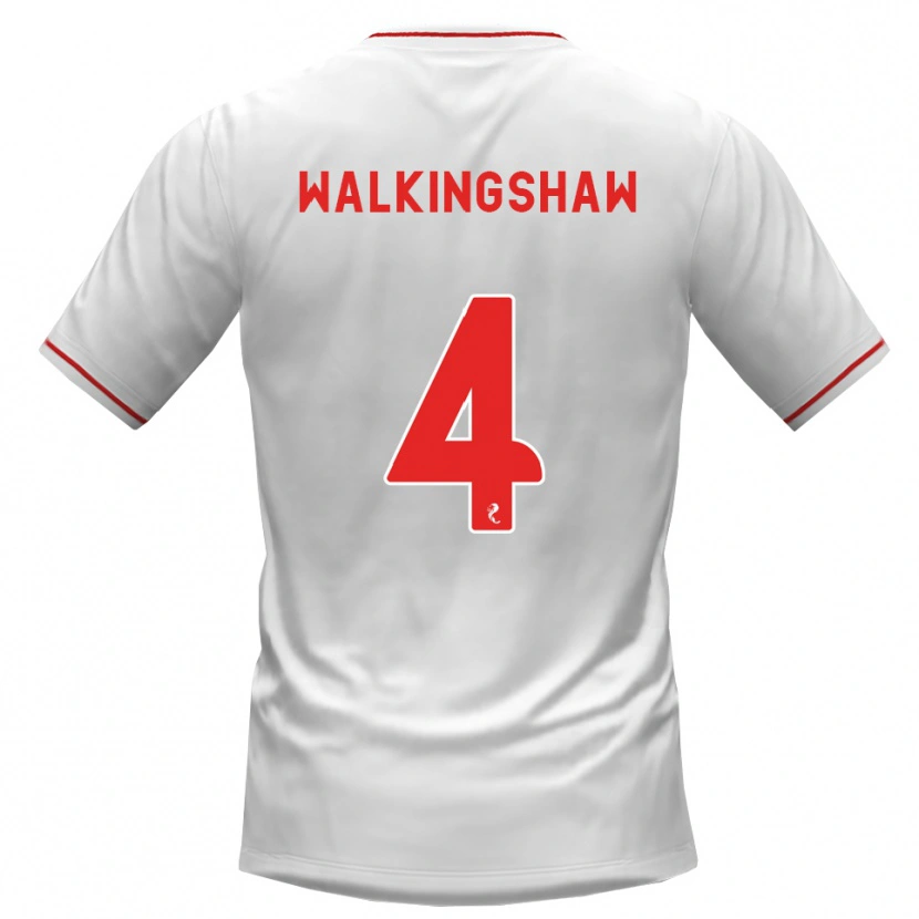 Danxen Donna Maglia Rachel Walkingshaw #4 Rosso Bianco Kit Gara Away 2026/27 Maglietta