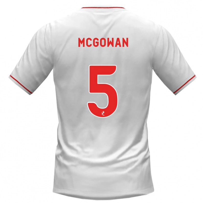 Danxen Donna Maglia Ryan Mcgowan #5 Rosso Bianco Kit Gara Away 2026/27 Maglietta