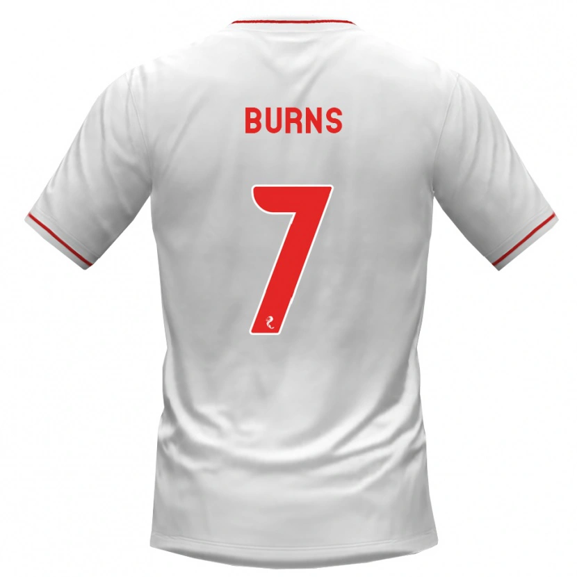 Danxen Donna Maglia Erin Burns #7 Rosso Bianco Kit Gara Away 2026/27 Maglietta