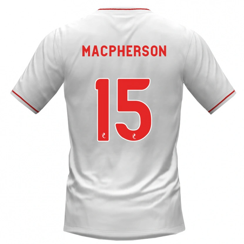 Danxen Donna Maglia Cammy Macpherson #15 Rosso Bianco Kit Gara Away 2026/27 Maglietta