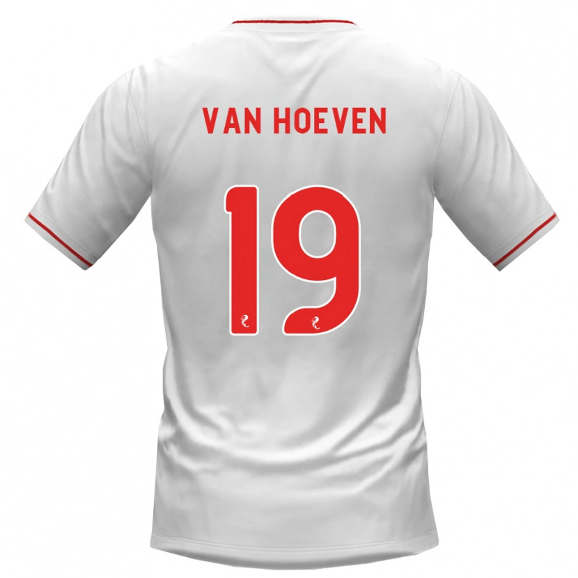 Danxen Donna Maglia Bradly Van Hoeven #19 Rosso Bianco Kit Gara Away 2026/27 Maglietta