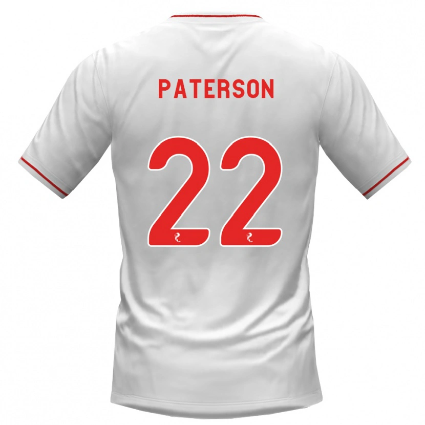 Danxen Donna Maglia Maura Paterson #22 Rosso Bianco Kit Gara Away 2026/27 Maglietta