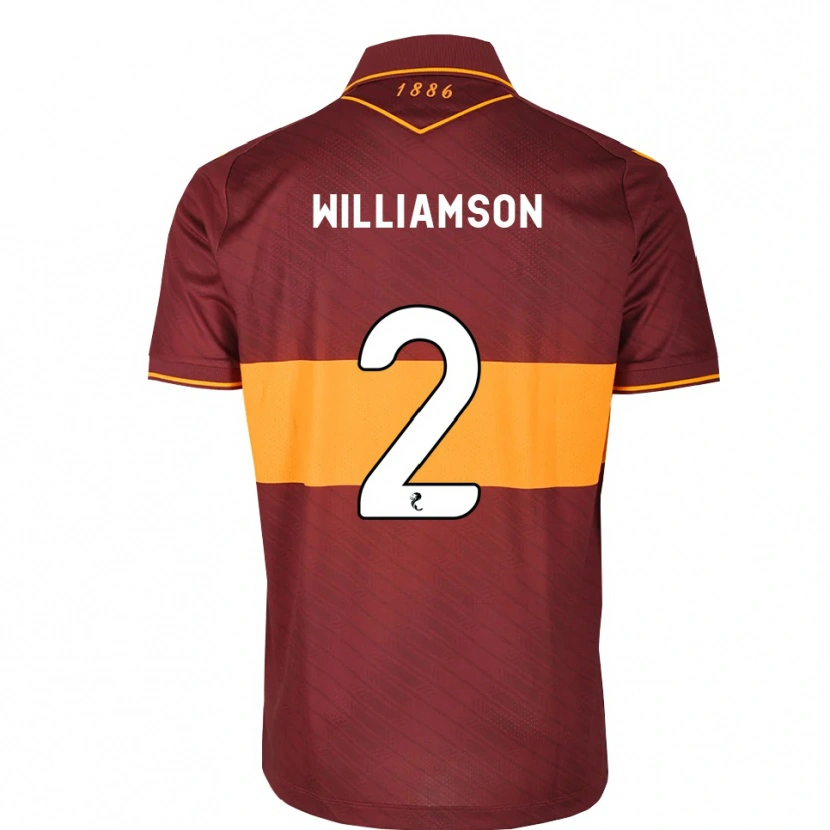 Danxen Donna Maglia Scott Williamson #2 Marrone Arancione Kit Gara Away 2026/27 Maglietta