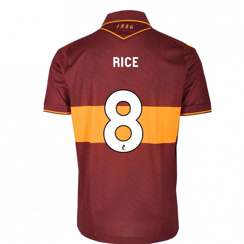 Danxen Donna Maglia Katie Rice #8 Marrone Arancione Kit Gara Away 2026/27 Maglietta