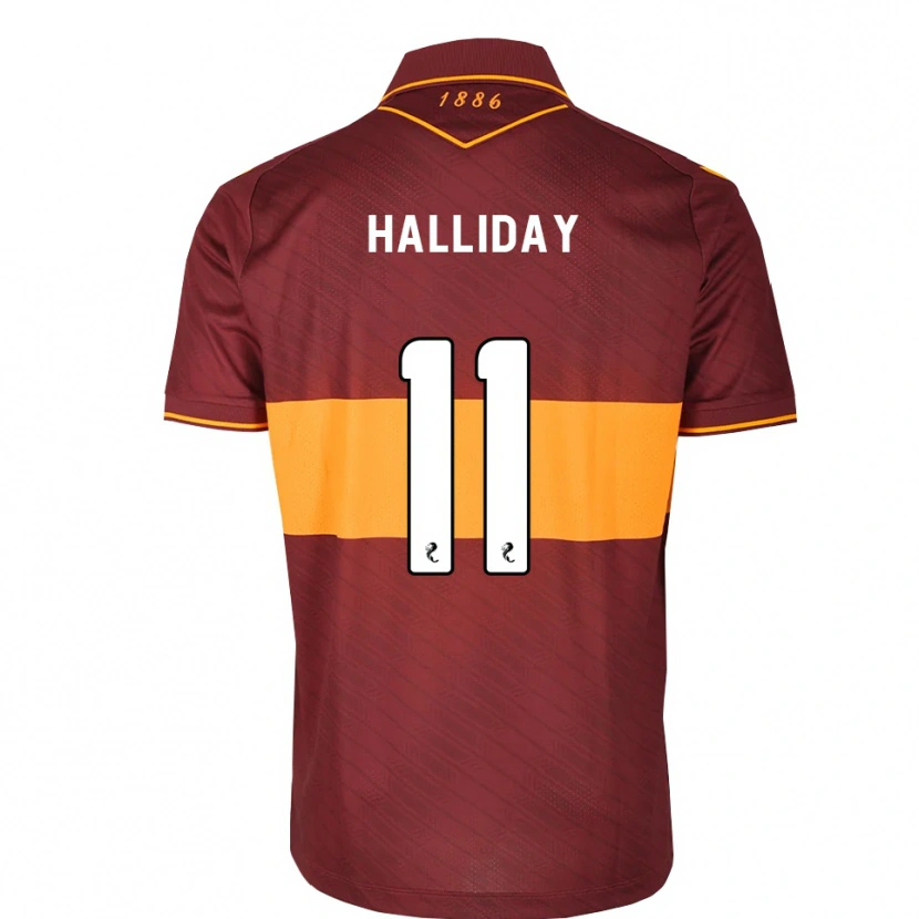 Danxen Donna Maglia Andy Halliday #11 Marrone Arancione Kit Gara Away 2026/27 Maglietta