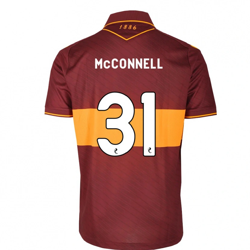 Danxen Donna Maglia Jack Mcconnell #31 Marrone Arancione Kit Gara Away 2026/27 Maglietta