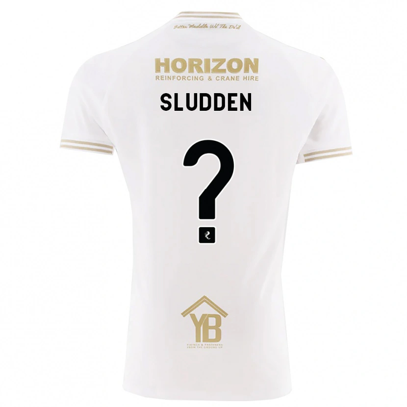 Danxen Donna Maglia Erin Sludden #0 Bianco Giallo Kit Gara Away 2026/27 Maglietta