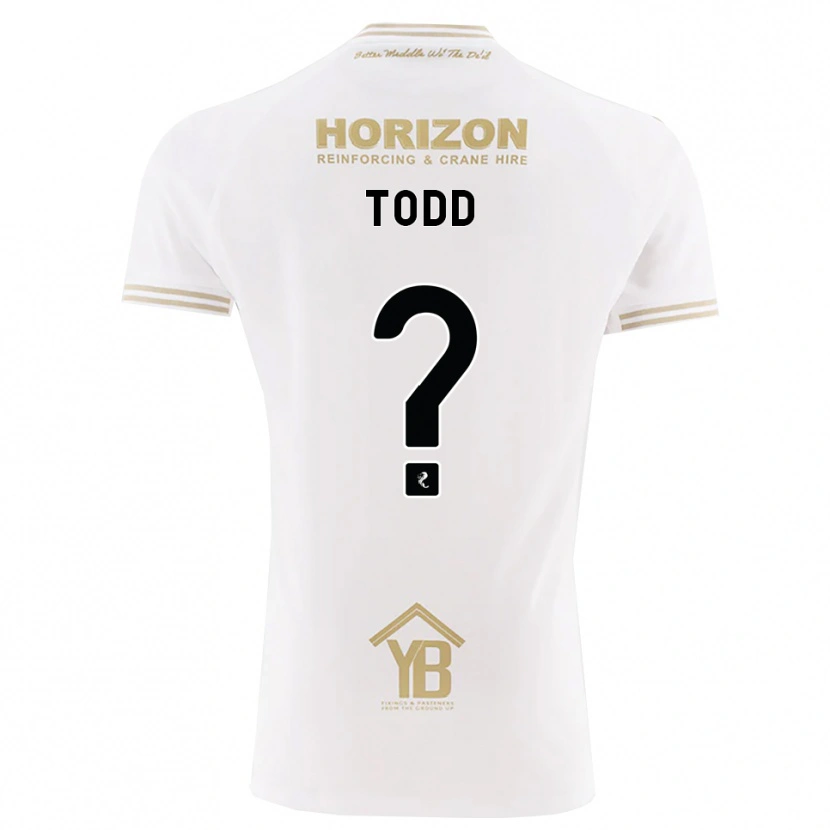 Danxen Donna Maglia Shannon Todd #0 Bianco Giallo Kit Gara Away 2026/27 Maglietta