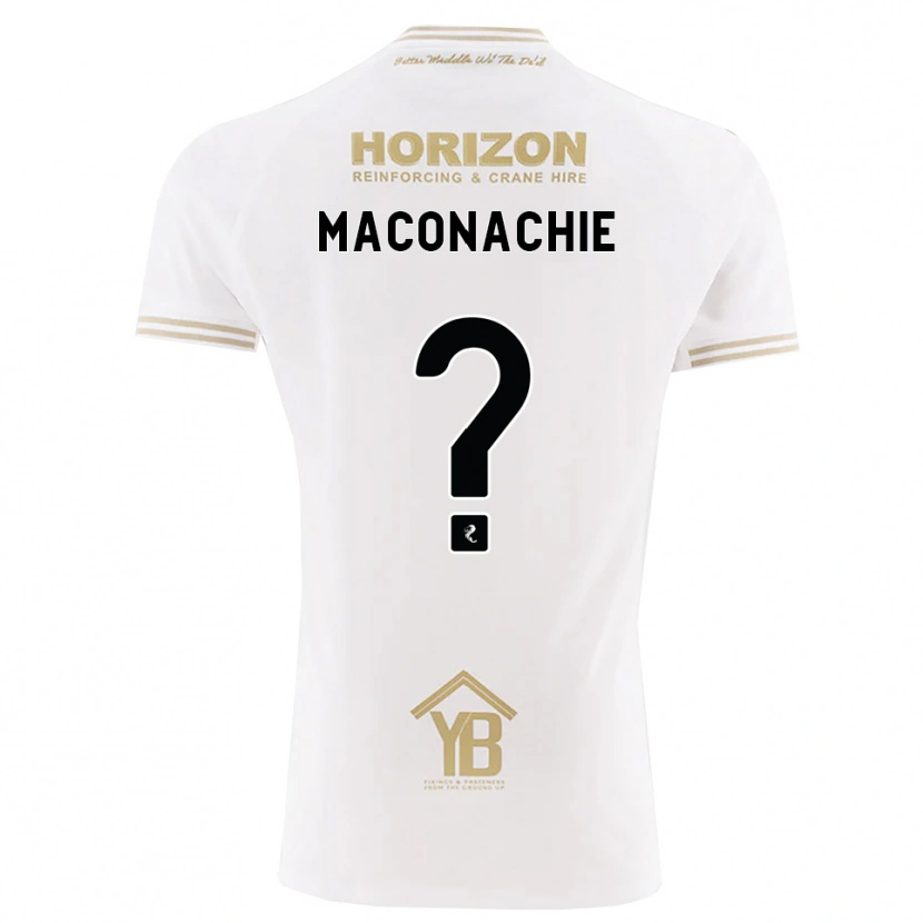 Danxen Donna Maglia Charlotte Maconachie #0 Bianco Giallo Kit Gara Away 2026/27 Maglietta