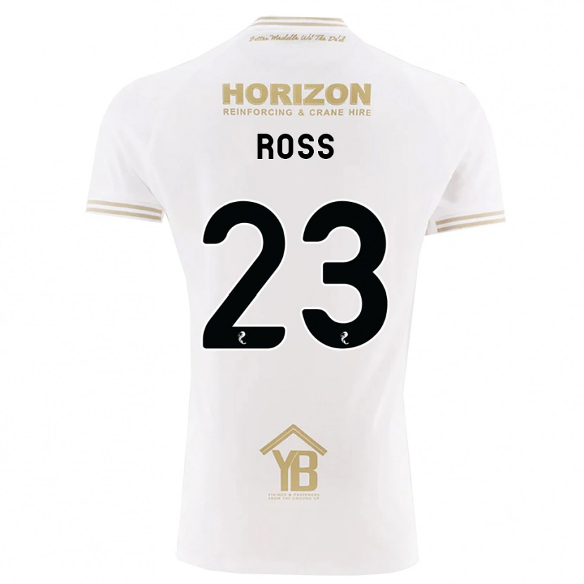 Danxen Donna Maglia Ethan Ross #23 Bianco Giallo Kit Gara Away 2026/27 Maglietta