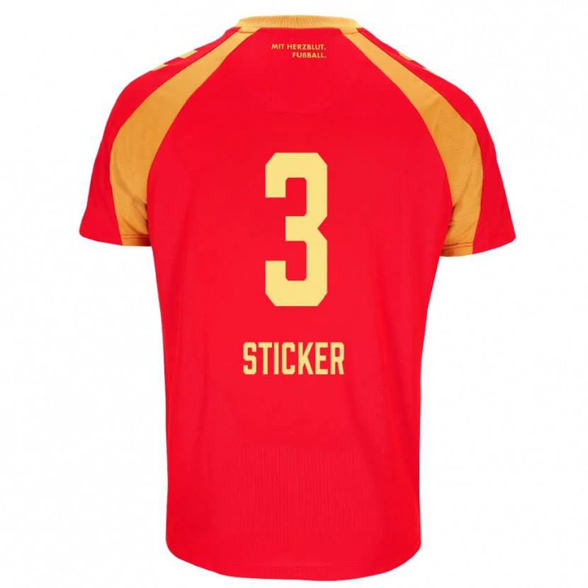 Danxen Donna Maglia Jonah Sticker #3 Rosso Arancione Nero Kit Gara Away 2026/27 Maglietta