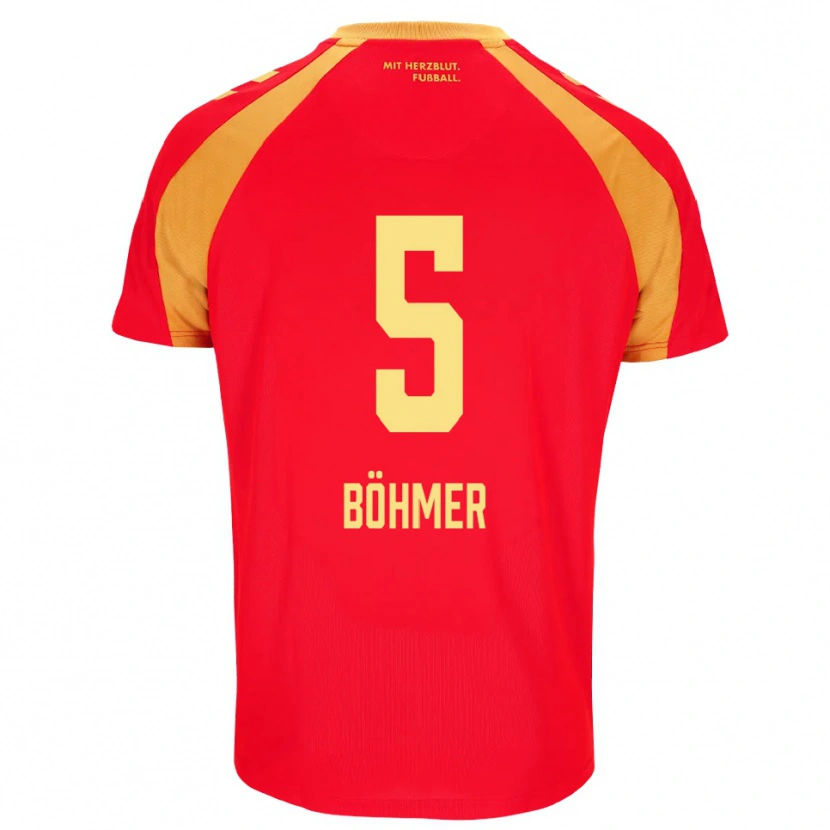 Danxen Donna Maglia Tim Böhmer #5 Rosso Arancione Nero Kit Gara Away 2026/27 Maglietta