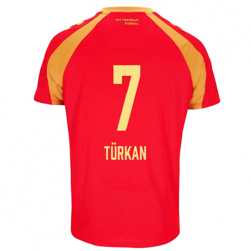 Danxen Donna Maglia Semih Türkan #7 Rosso Arancione Nero Kit Gara Away 2026/27 Maglietta