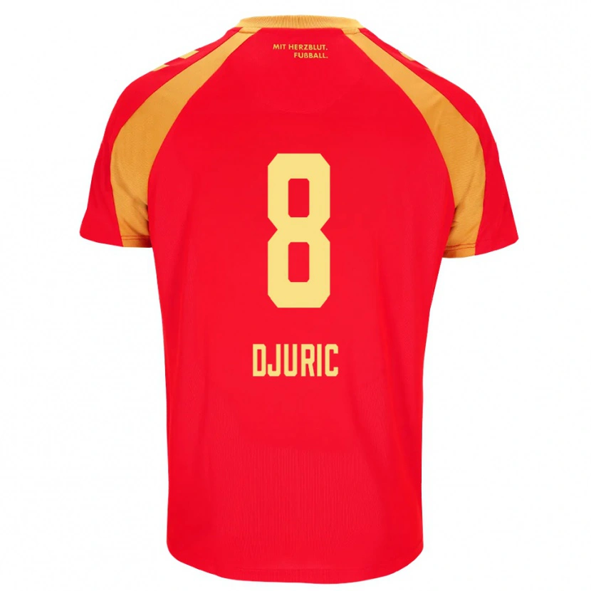 Danxen Donna Maglia Luka Duric #8 Rosso Arancione Nero Kit Gara Away 2026/27 Maglietta