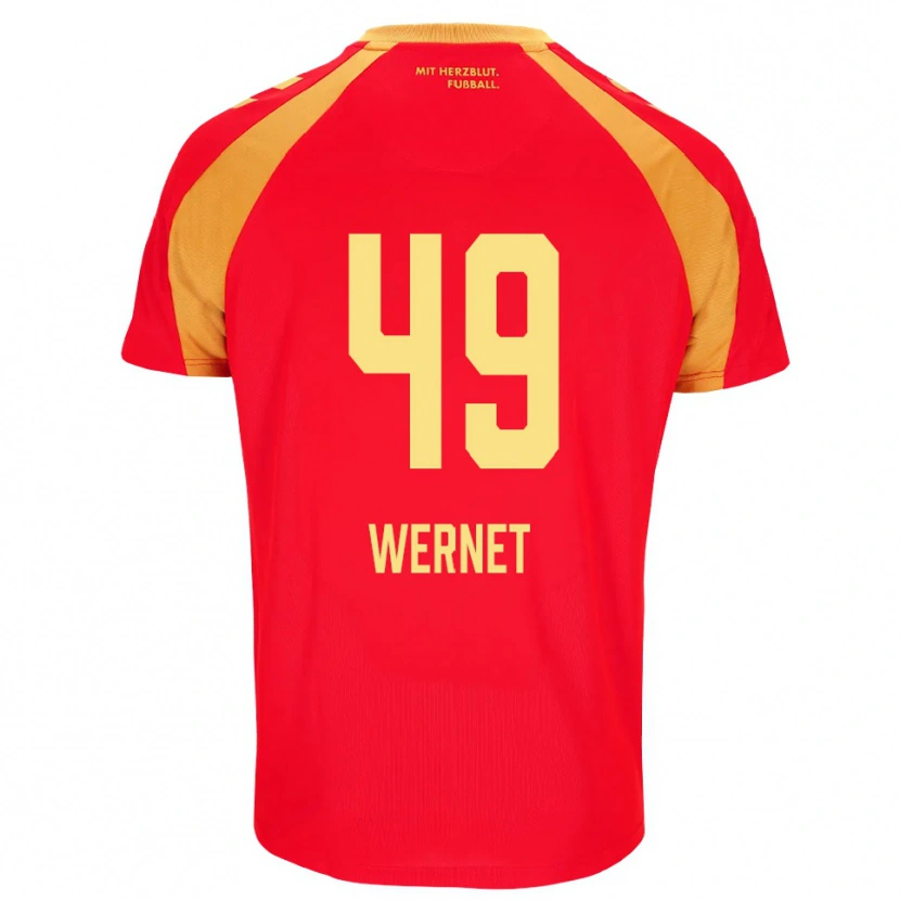 Danxen Donna Maglia Vigo Wernet #49 Rosso Arancione Nero Kit Gara Away 2026/27 Maglietta
