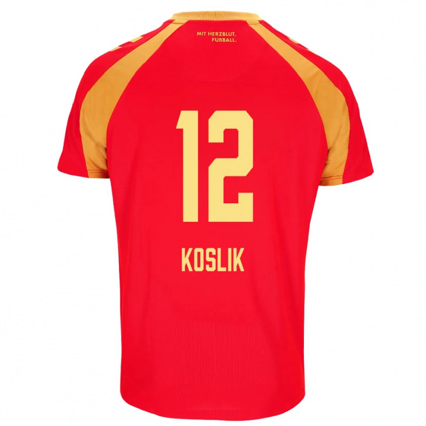 Danxen Donna Maglia Michel Koslik #12 Rosso Arancione Nero Kit Gara Away 2026/27 Maglietta