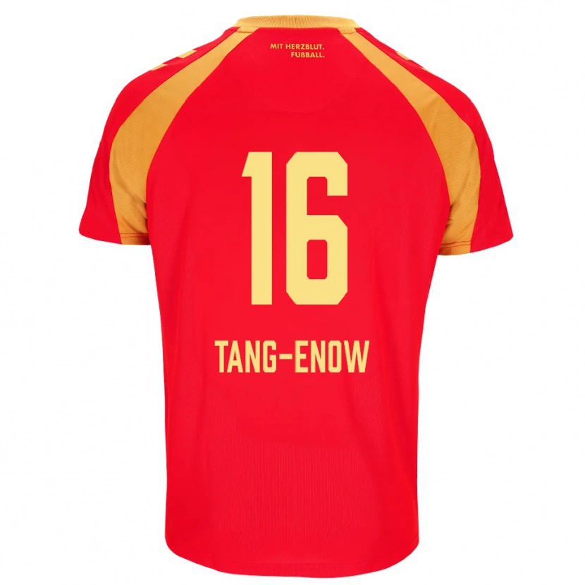 Danxen Donna Maglia Jason Tang-Enow #16 Rosso Arancione Nero Kit Gara Away 2026/27 Maglietta