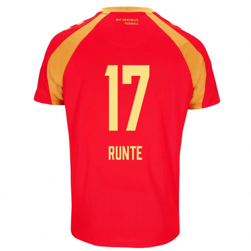 Danxen Donna Maglia Marlon Runte #17 Rosso Arancione Nero Kit Gara Away 2026/27 Maglietta
