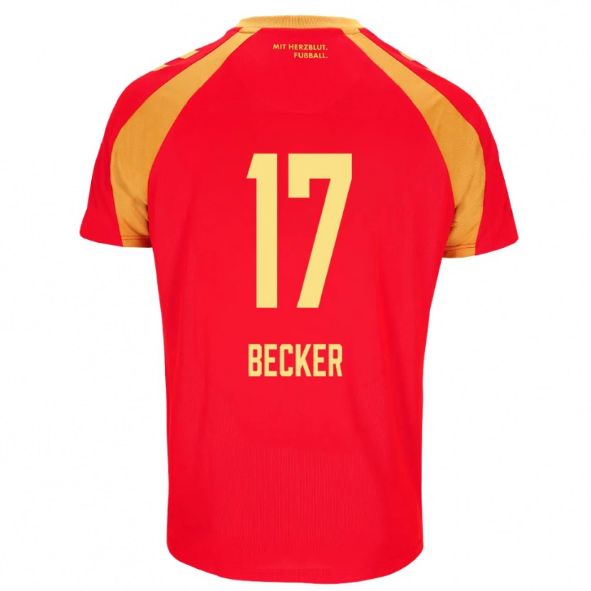 Danxen Donna Maglia Marlon Becker #17 Rosso Arancione Nero Kit Gara Away 2026/27 Maglietta