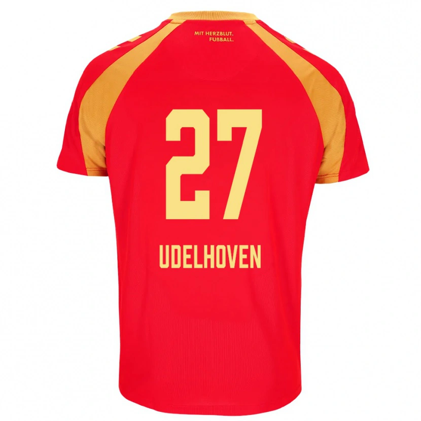 Danxen Donna Maglia Joel Udelhoven #27 Rosso Arancione Nero Kit Gara Away 2026/27 Maglietta