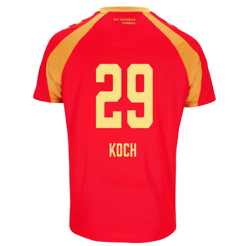 Danxen Donna Maglia Henrik Koch #29 Rosso Arancione Nero Kit Gara Away 2026/27 Maglietta