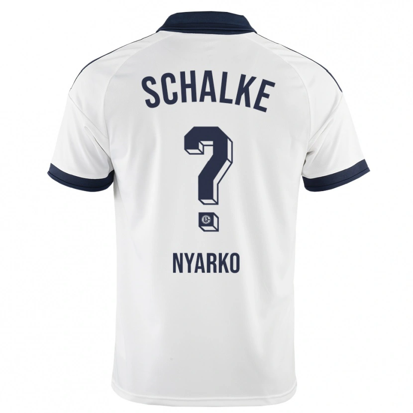Danxen Donna Maglia Samuel Nyarko #0 Bianco Nero Kit Gara Away 2026/27 Maglietta