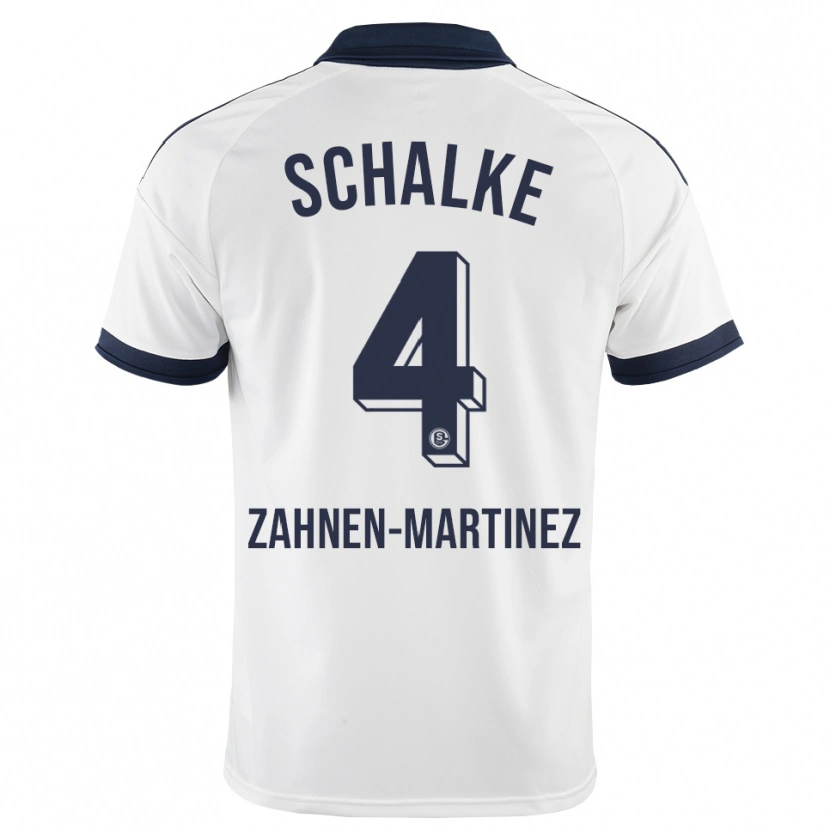 Danxen Donna Maglia Pablo Zahnen-Martinez #4 Bianco Nero Kit Gara Away 2026/27 Maglietta