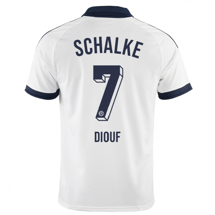 Danxen Donna Maglia Salif Diouf #7 Bianco Nero Kit Gara Away 2026/27 Maglietta