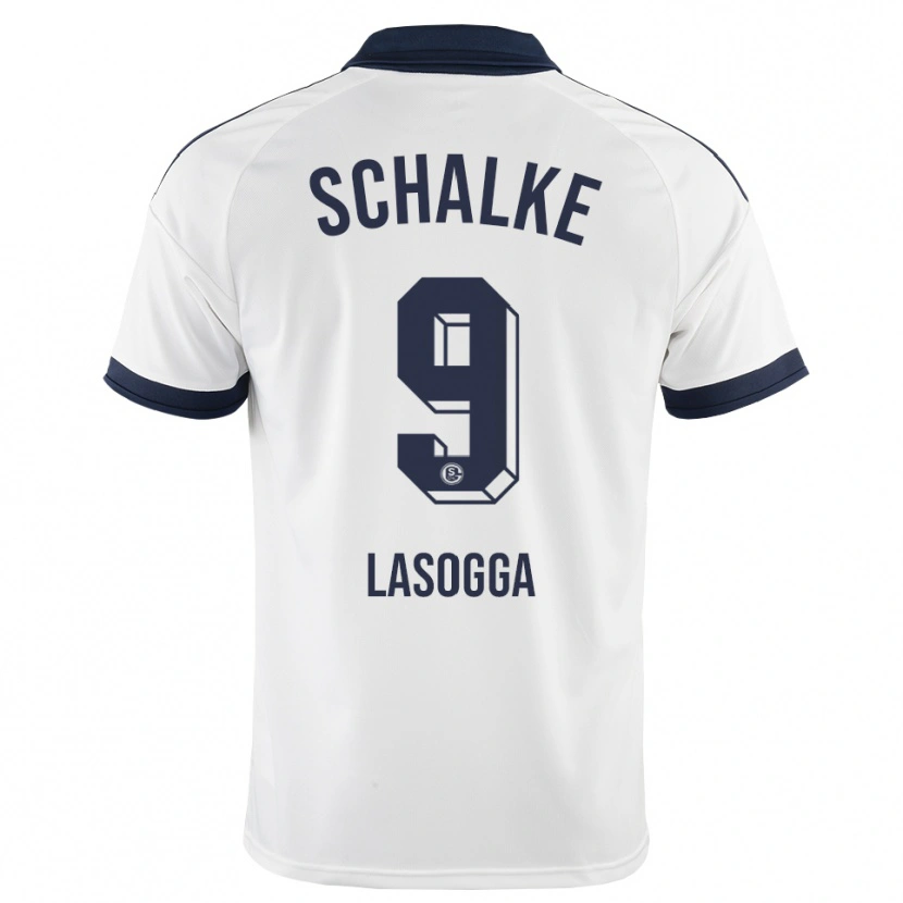 Danxen Donna Maglia Pierre-Michel Lasogga #9 Bianco Nero Kit Gara Away 2026/27 Maglietta