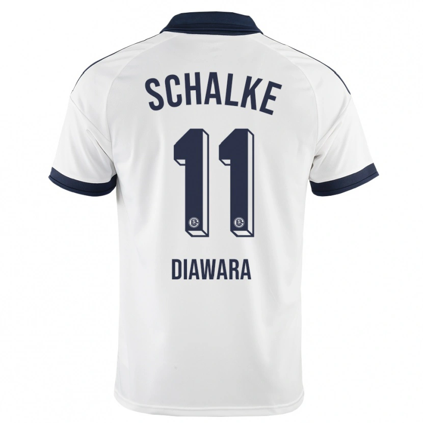 Danxen Donna Maglia Mamady Diawara #11 Bianco Nero Kit Gara Away 2026/27 Maglietta