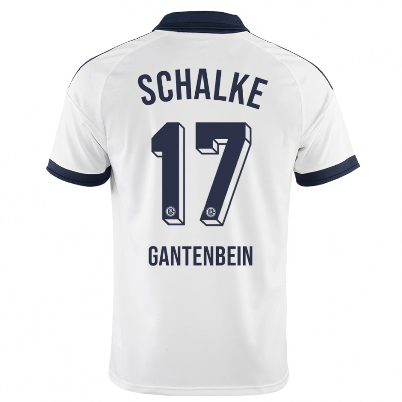 Danxen Donna Maglia Adrian Gantenbein #17 Bianco Nero Kit Gara Away 2026/27 Maglietta