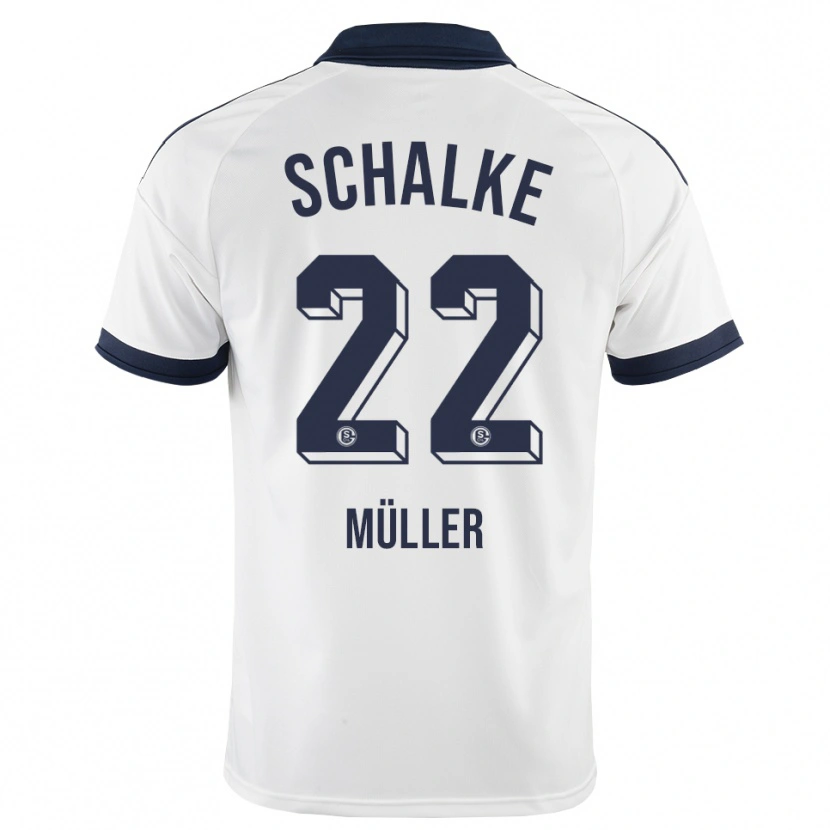 Danxen Donna Maglia Kevin Müller #22 Bianco Nero Kit Gara Away 2026/27 Maglietta