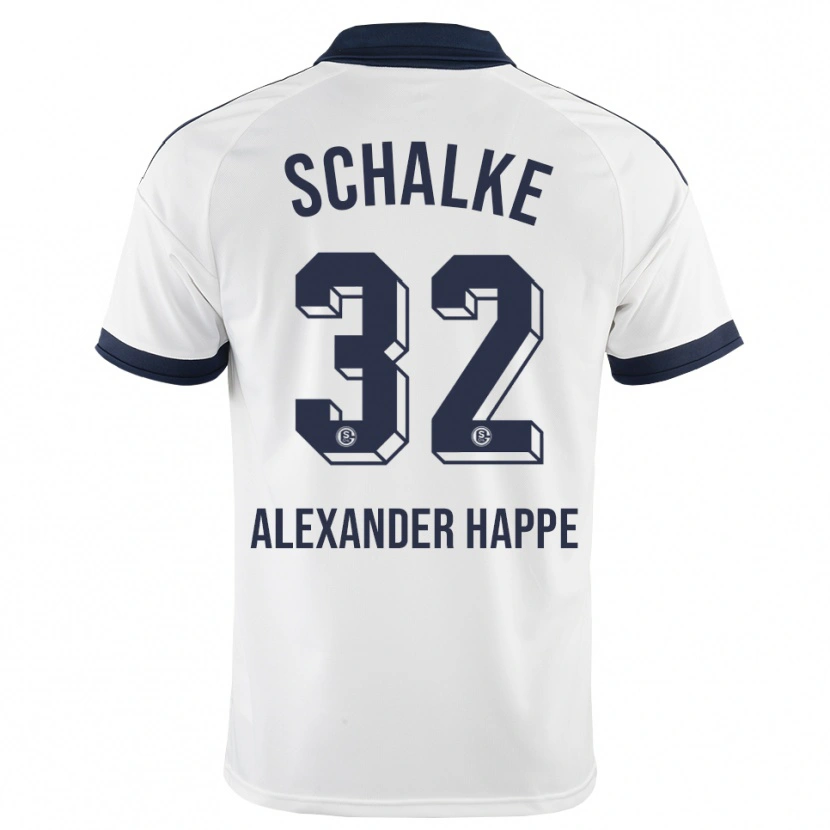 Danxen Donna Maglia Luca Alexander Happe #32 Bianco Nero Kit Gara Away 2026/27 Maglietta