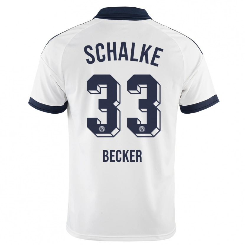 Danxen Donna Maglia Vitalie Becker #33 Bianco Nero Kit Gara Away 2026/27 Maglietta