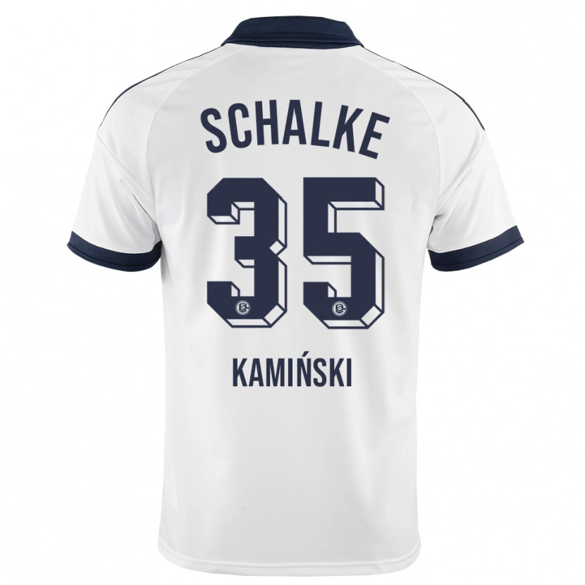 Danxen Donna Maglia Marcin Kaminski #35 Bianco Nero Kit Gara Away 2026/27 Maglietta