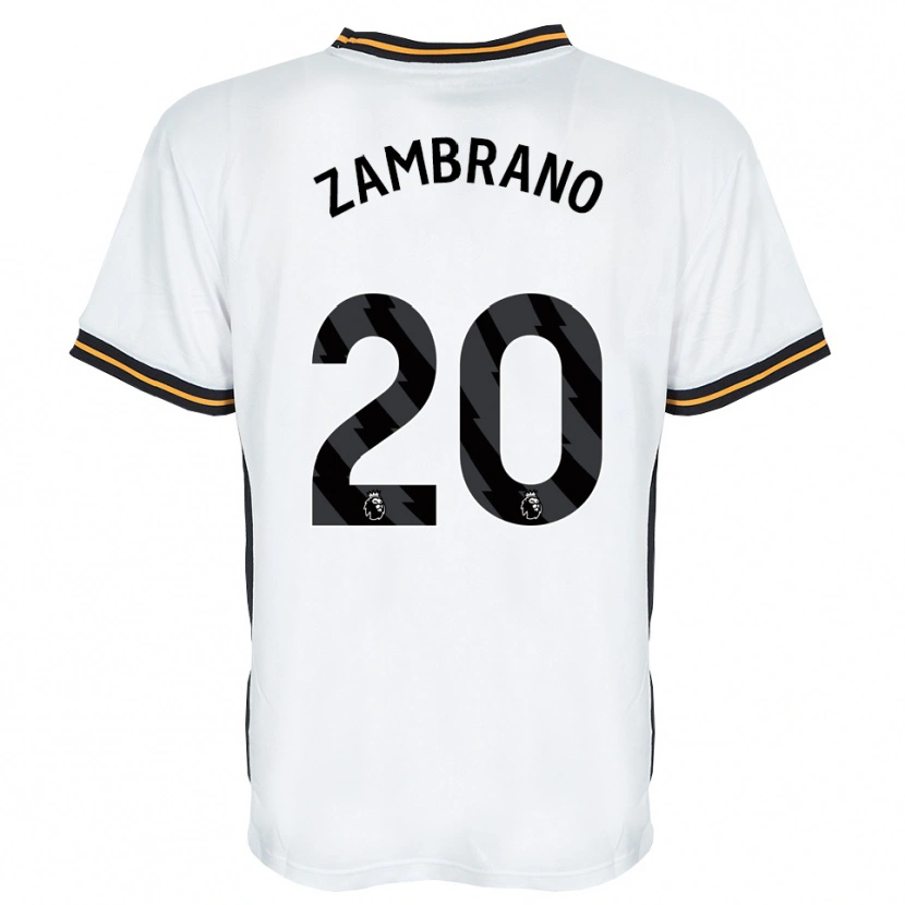 Danxen Donna Maglia Óscar Zambrano #20 Bianco Arancione Nero Kit Gara Away 2026/27 Maglietta