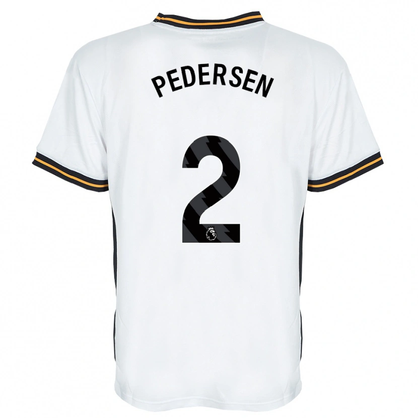 Danxen Donna Maglia Eden Pedersen #2 Bianco Arancione Nero Kit Gara Away 2026/27 Maglietta