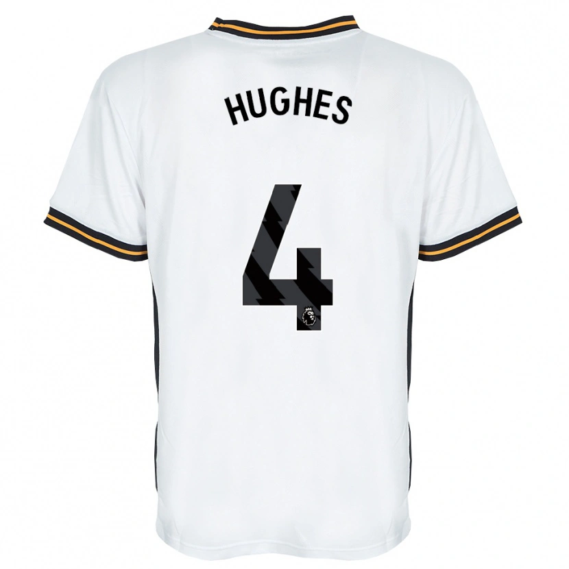 Danxen Donna Maglia Charlie Hughes #4 Bianco Arancione Nero Kit Gara Away 2026/27 Maglietta