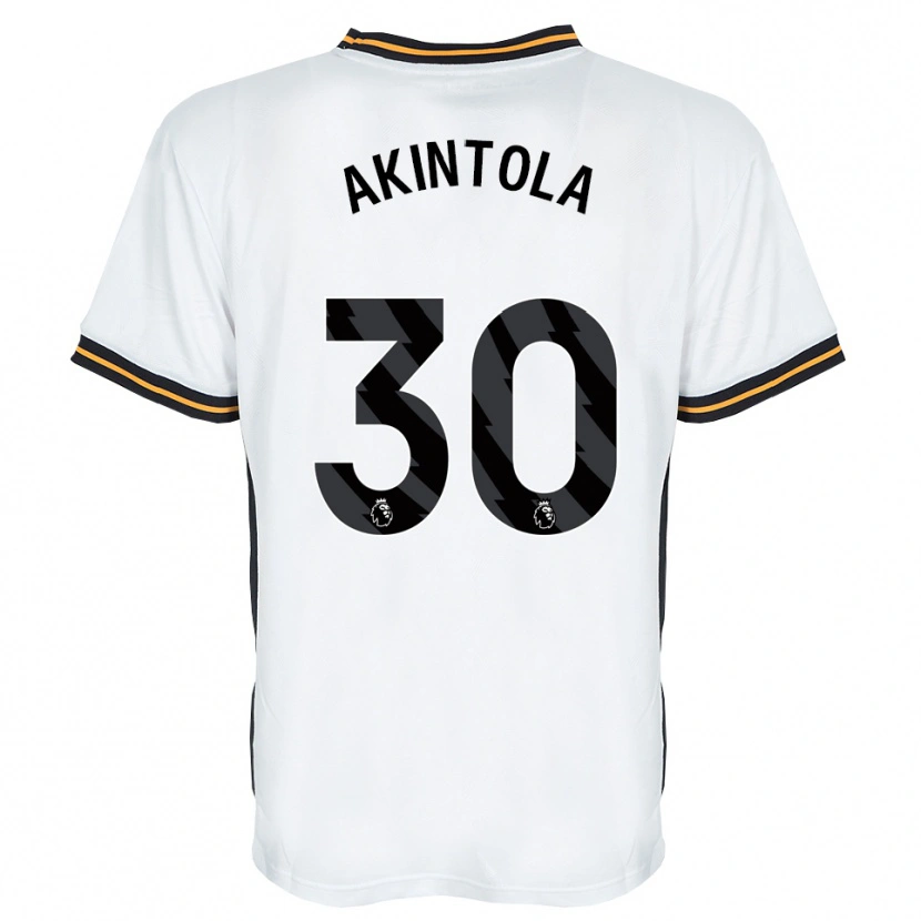 Danxen Donna Maglia David Akintola #30 Bianco Arancione Nero Kit Gara Away 2026/27 Maglietta