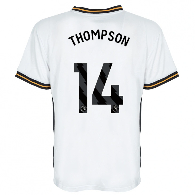 Danxen Donna Maglia Katie Thompson #14 Bianco Arancione Nero Kit Gara Away 2026/27 Maglietta