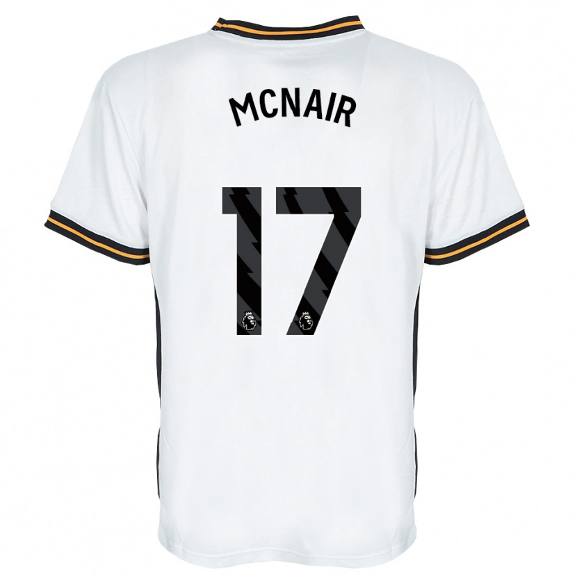 Danxen Donna Maglia Paddy Mcnair #17 Bianco Arancione Nero Kit Gara Away 2026/27 Maglietta