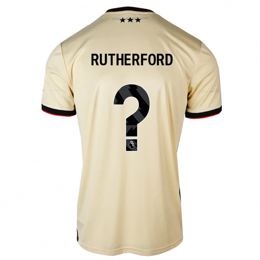 Danxen Donna Maglia Ella Rutherford #0 Lemonchiffon Nero Rosso Kit Gara Away 2026/27 Maglietta