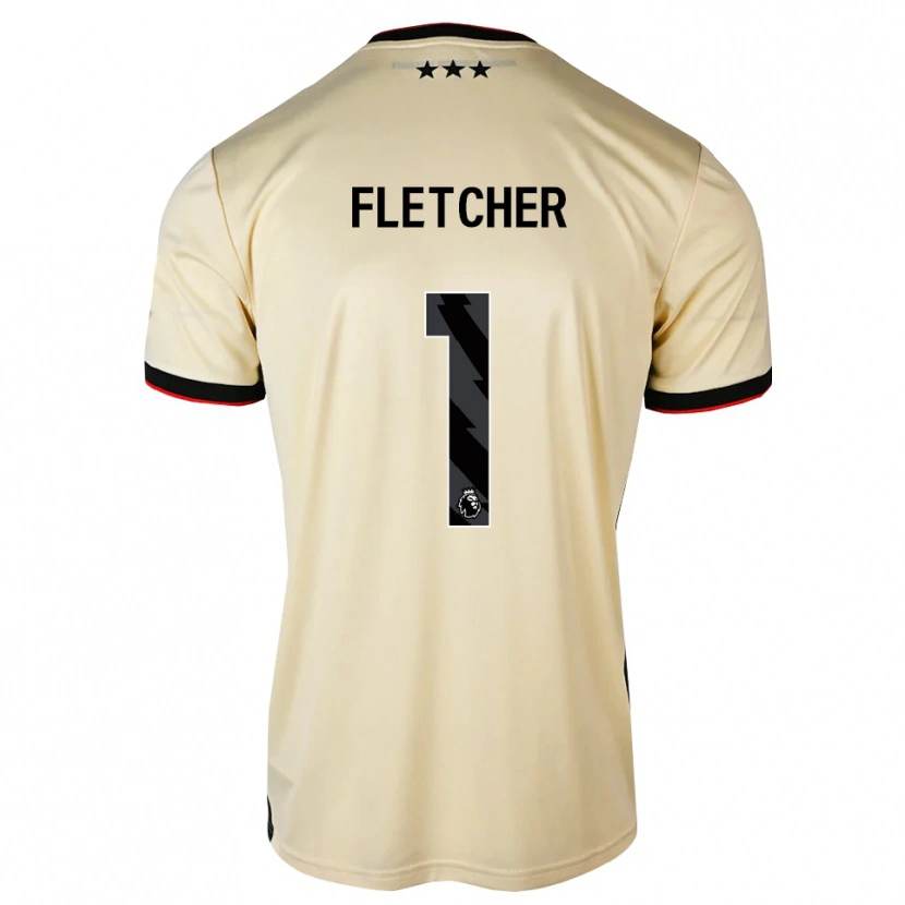 Danxen Donna Maglia William Fletcher #1 Lemonchiffon Nero Rosso Kit Gara Away 2026/27 Maglietta