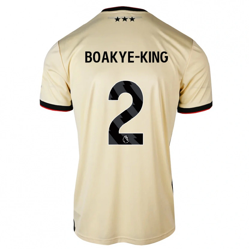 Danxen Donna Maglia Isaac Boakye-King #2 Lemonchiffon Nero Rosso Kit Gara Away 2026/27 Maglietta