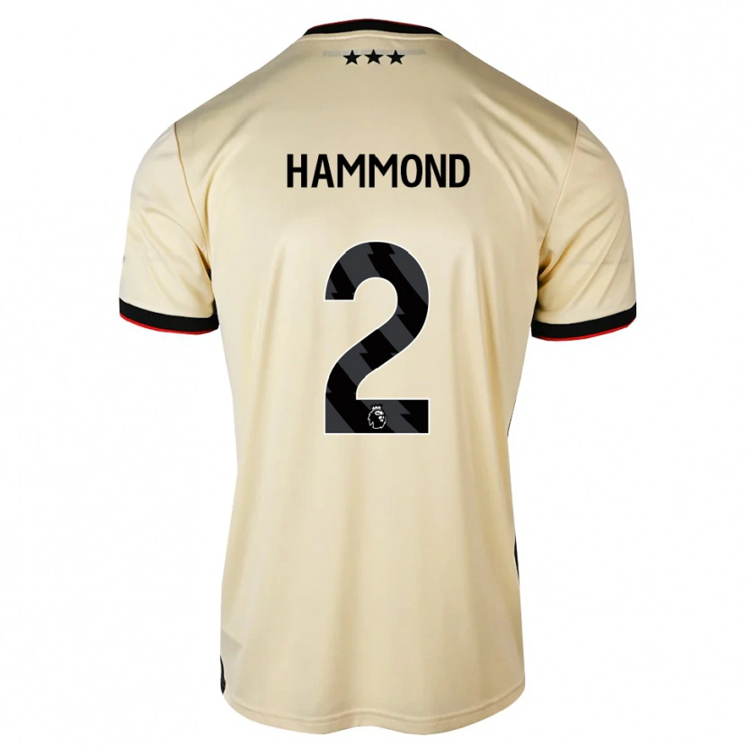 Danxen Donna Maglia Joshua Hammond #2 Lemonchiffon Nero Rosso Kit Gara Away 2026/27 Maglietta