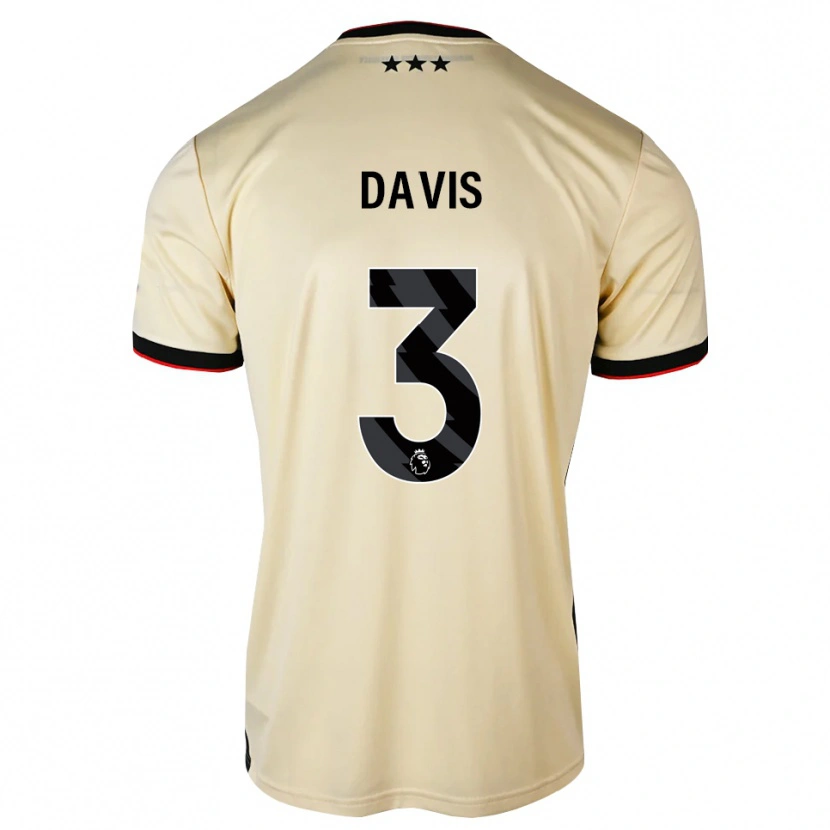 Danxen Donna Maglia Leif Davis #3 Lemonchiffon Nero Rosso Kit Gara Away 2026/27 Maglietta