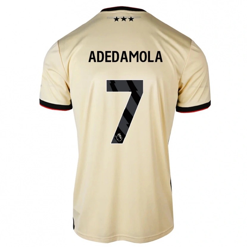 Danxen Donna Maglia Joel Adedamola #7 Lemonchiffon Nero Rosso Kit Gara Away 2026/27 Maglietta