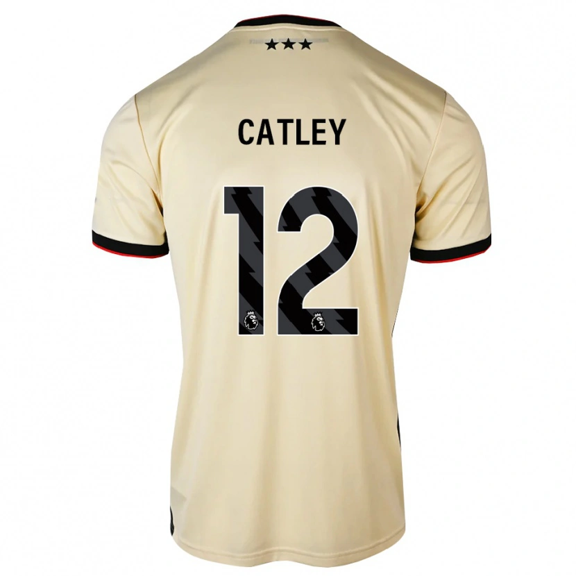 Danxen Donna Maglia Jack Catley #12 Lemonchiffon Nero Rosso Kit Gara Away 2026/27 Maglietta