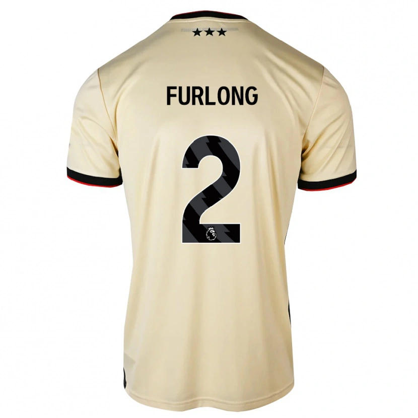 Danxen Donna Maglia Darnell Furlong #2 Lemonchiffon Nero Rosso Kit Gara Away 2026/27 Maglietta